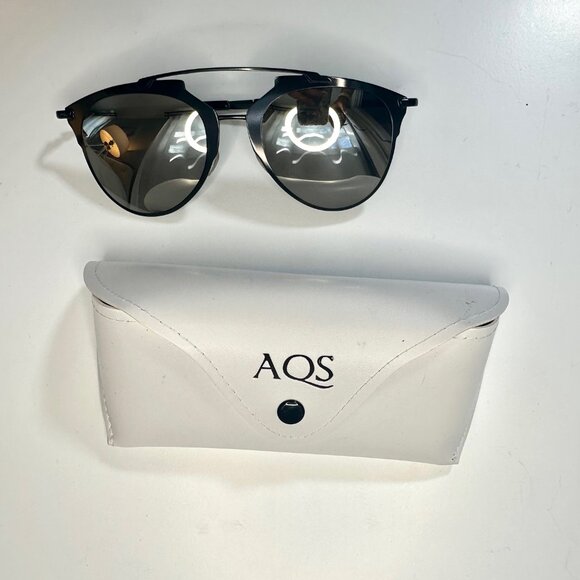 Aquaswiss AQS ALFIE 52MM Aviator Black Sunglasses with Case - Picture 3 of 11